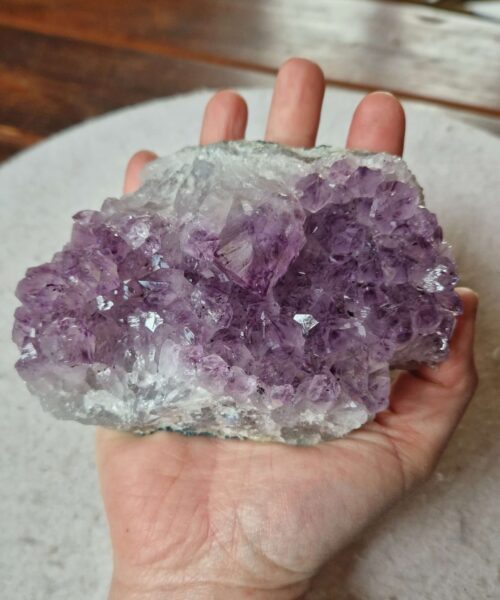 Large Premium High Grade Amethyst Raw Druzy Cluster Piece 126 - 682g H5.5xW12.5xD9cm - Image 5