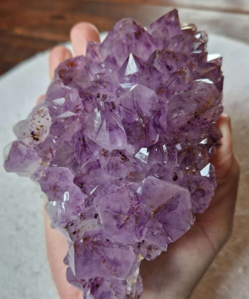 Large Premium High Grade Amethyst Raw Druzy Cluster Piece 129 - 972g H7.5xW16xD10.5cm - Image 4