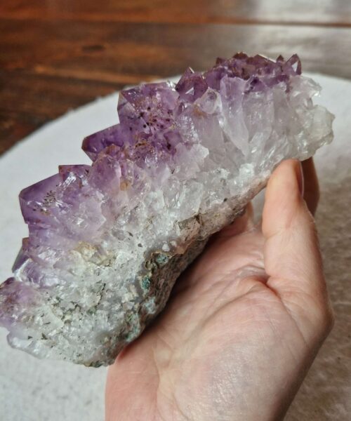 Large Premium High Grade Amethyst Raw Druzy Cluster Piece 129 - 972g H7.5xW16xD10.5cm - Image 3