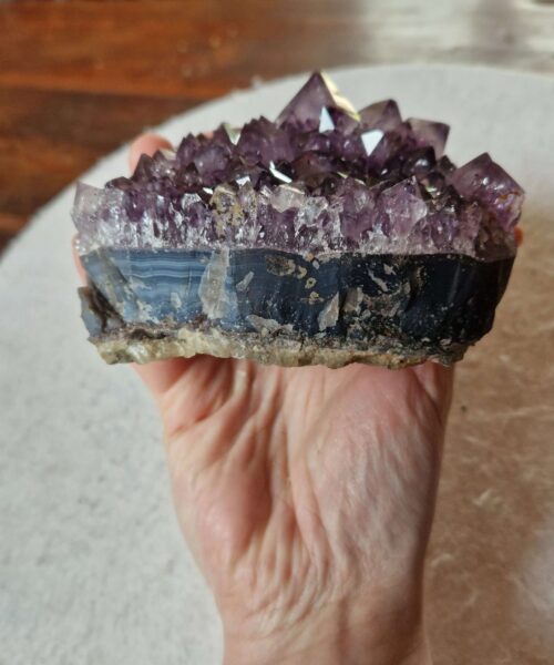 Large Premium High Grade Amethyst Raw Druzy Cluster Piece 131 - 861g H6xW12xD10cm - Image 4