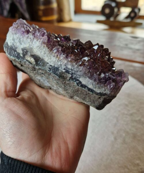 Large Premium High Grade Amethyst Raw Druzy Cluster Piece 133 - 868g H5.5xW12xD10cm - Image 5