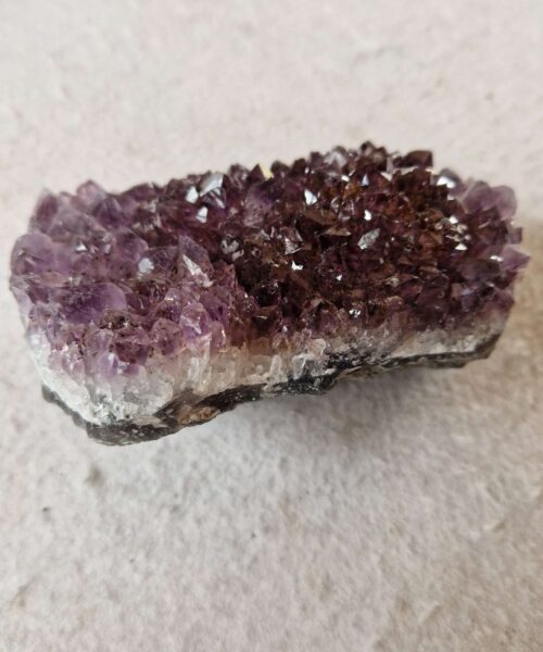 Alternative view of Large Premium High Grade Amethyst Raw Druzy Cluster Piece 133 - 868g H5.5xW12xD10cm