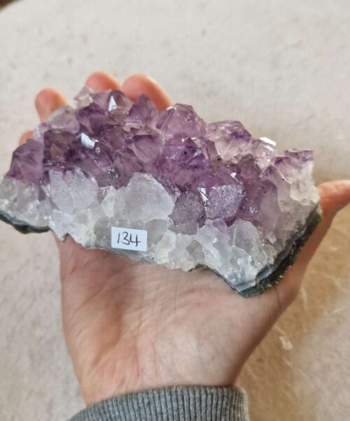 Premium High Grade Amethyst Druzy Cluster Piece 134 - 523g H5xW13xD7cm - Image 4