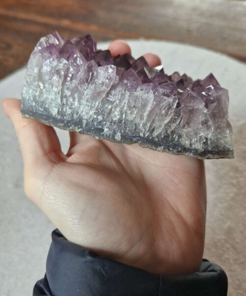 Premium High Grade Amethyst Druzy Cluster Piece 138 - 503g H4.5xW10.5xD7cm - Image 4