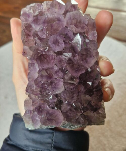 Alternative view of Premium High Grade Amethyst Druzy Cluster Piece 138 - 503g H4.5xW10.5xD7cm