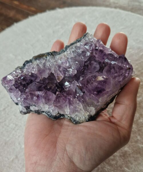 Premium High Grade Amethyst Druzy Cluster Piece 141 - 466g H5.5xW13xD8cm - Image 5