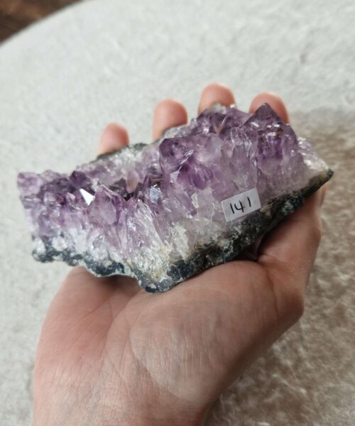 Premium High Grade Amethyst Druzy Cluster Piece 141 - 466g H5.5xW13xD8cm - Image 4