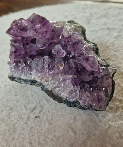 Alternative view of Premium High Grade Amethyst Druzy Cluster Piece 141 - 466g H5.5xW13xD8cm