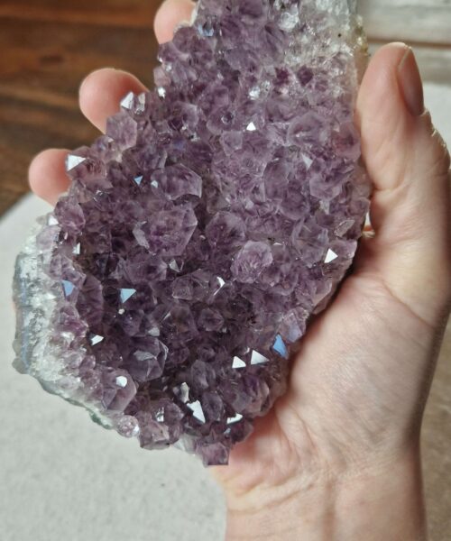 Alternative view of Premium High Grade Amethyst Druzy Cluster Piece 142 - 418g H4.5xW13xD8cm