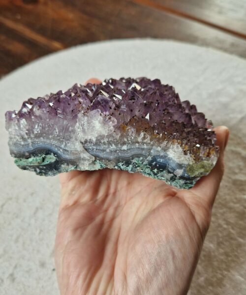 Premium High Grade Amethyst Druzy Cluster Piece 143 - 585g H4.5xW13xD9cm - Image 4