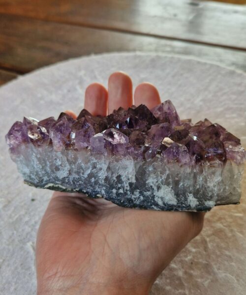 Premium High Grade Amethyst Druzy Cluster Piece 144 - 574g H5xW13xD6cm - Image 3