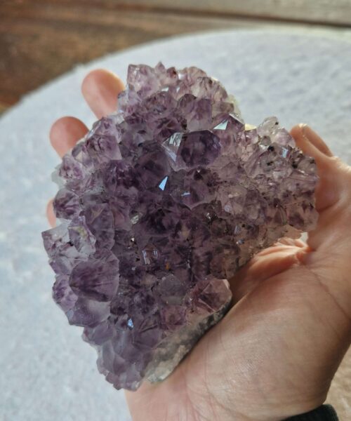 Premium High Grade Amethyst Druzy Cluster Piece 148 - 451g H4.5xW9.5xD8cm - Image 4
