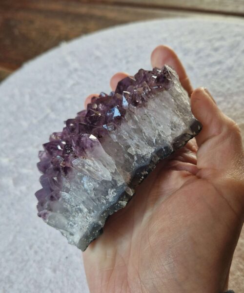 Premium High Grade Amethyst Druzy Cluster Piece 148 - 451g H4.5xW9.5xD8cm - Image 3