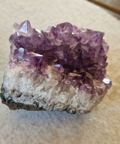 Alternative view of Large Premium High Grade Amethyst Raw Druzy Cluster Piece 169 - 758g H6.5xW10xD8cm