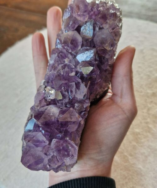 Large Premium High Grade Amethyst Raw Druzy Cluster Piece 172 - 695g H5.5xW15.5xD5.5cm - Image 5