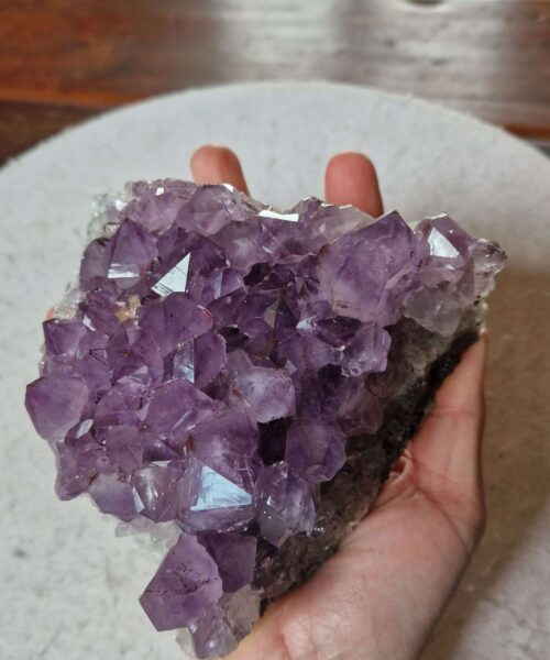 Large Premium High Grade Amethyst Raw Druzy Cluster Piece 127 - 1074g H7xW12xD11.5cm - Image 7