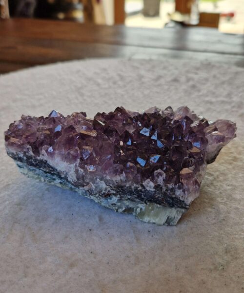Alternative view of Premium High Grade Amethyst Druzy Cluster Piece 166 458g H3.5xW12.5xD8cm