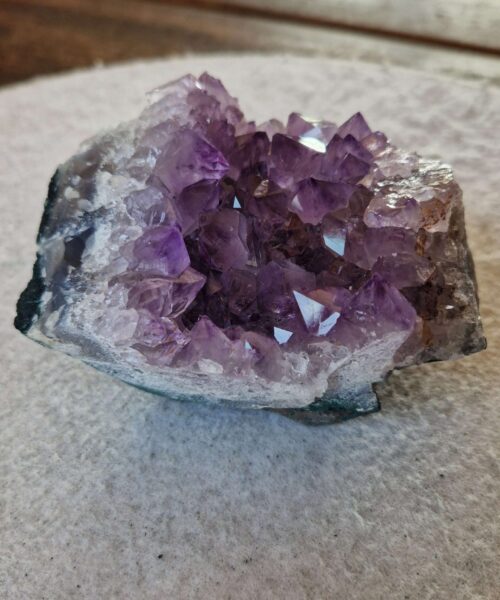 Alternative view of Premium High Grade Amethyst Druzy Cluster Piece 168 579g H6.5xW10.5xD7.5cm