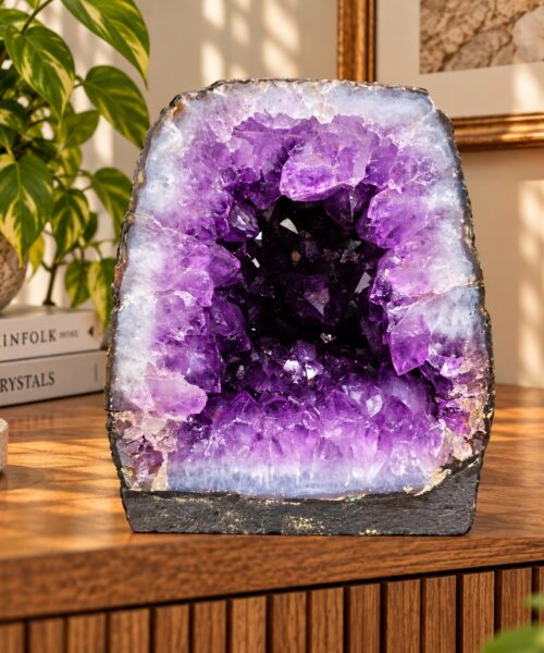 Amethyst Crystal Geode 1067 Premium Queen Grade 11.7kg H26xW21xD17cm