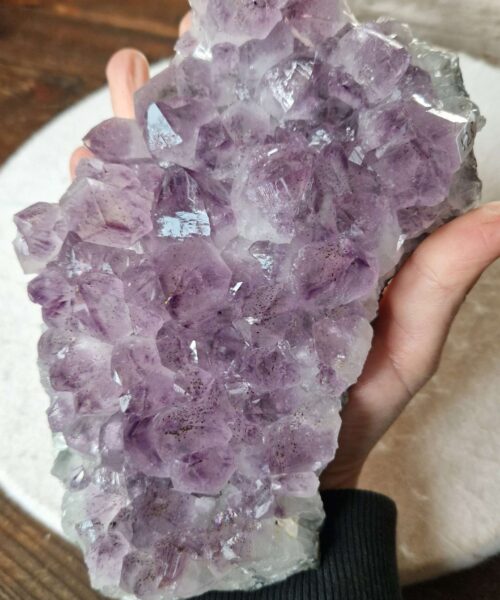 Large Premium High Grade Amethyst Raw Druzy Cluster Piece 128 - 1315g H5.5xW19xD11cm - Image 8
