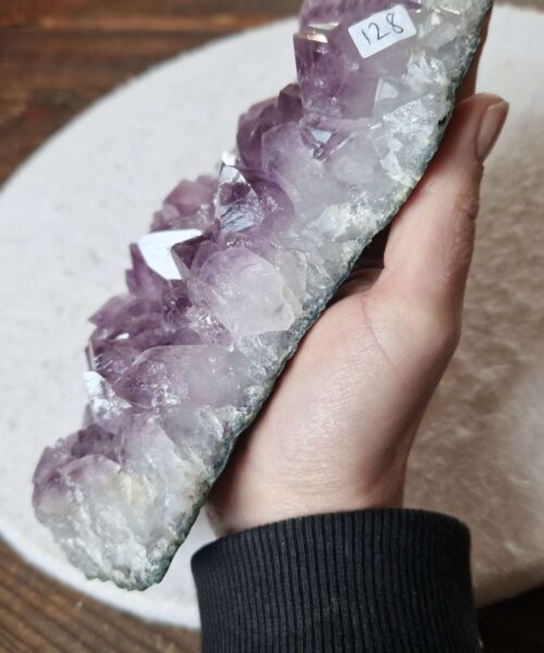 Large Premium High Grade Amethyst Raw Druzy Cluster Piece 128 - 1315g H5.5xW19xD11cm - Image 9