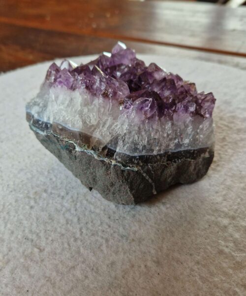 Alternative view of Large Premium High Grade Amethyst Raw Druzy Cluster Piece 132 - 1035g H7xW12xD8.5cm