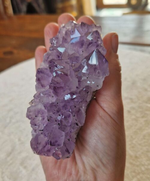 Premium High Grade Amethyst Druzy Cluster Piece 136 - 374g H6.5xW9.5xD5cm - Image 7
