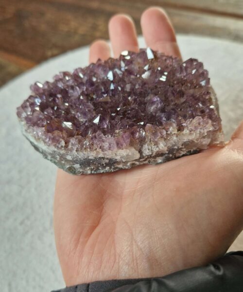 Premium High Grade Amethyst Druzy Cluster Piece 139 - 256g H3xW10xD6cm - Image 9