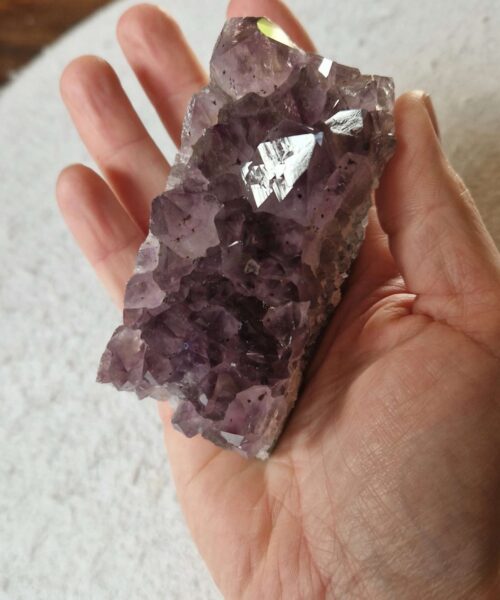 Premium High Grade Amethyst Druzy Cluster Piece 140 - 282g H4.5xW8.5xD4cm - Image 8