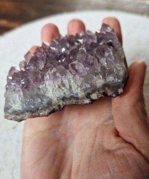 Premium High Grade Amethyst Druzy Cluster Piece 150 - 238g H3xW9xD6.5cm - Image 8