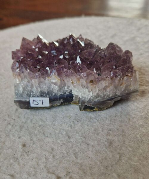 Alternative view of Premium High Grade Amethyst Druzy Cluster Piece 157 - 354g H4xW9.5xD8cm