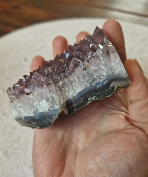 Premium High Grade Amethyst Druzy Cluster Piece 157 - 354g H4xW9.5xD8cm - Image 8