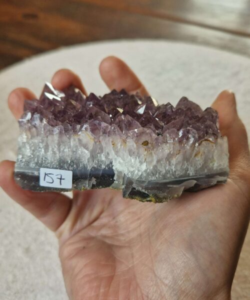 Premium High Grade Amethyst Druzy Cluster Piece 157 - 354g H4xW9.5xD8cm - Image 9