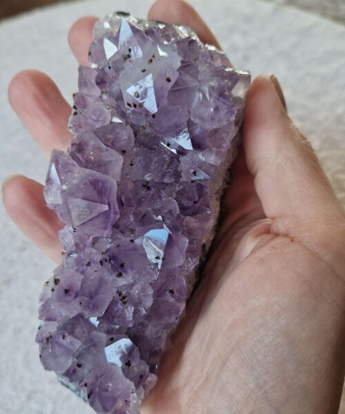 Premium High Grade Amethyst Raw Druzy Cluster Piece 161 - 301g H4.5xW11.5xD5cm - Image 6