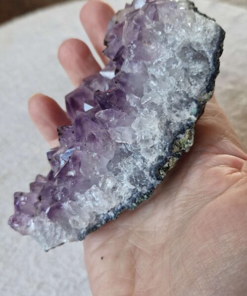 Premium High Grade Amethyst Raw Druzy Cluster Piece 161 - 301g H4.5xW11.5xD5cm - Image 7
