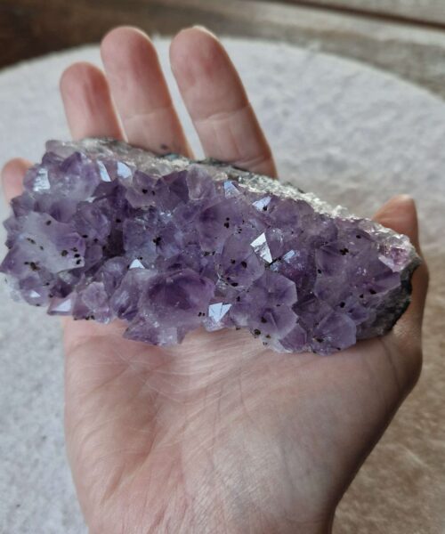 Premium High Grade Amethyst Raw Druzy Cluster Piece 161 - 301g H4.5xW11.5xD5cm - Image 8