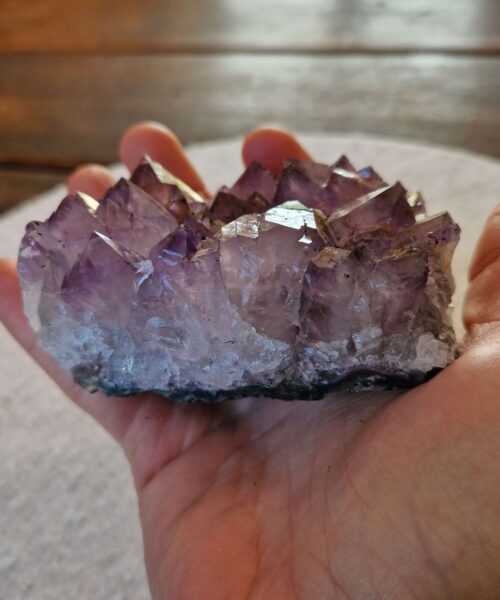 Premium High Grade Amethyst Raw Druzy Cluster Piece 163 - 365g H4.5xW9xD6.5cm - Image 8