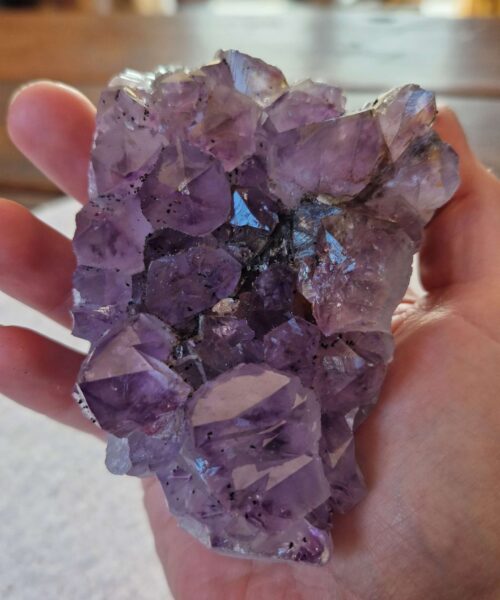 Premium High Grade Amethyst Raw Druzy Cluster Piece 163 - 365g H4.5xW9xD6.5cm - Image 9