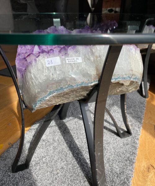 Amethyst Geode Table 3 – 21kg - H41xW30xH16cm Druzy Cluster Purple - Image 9