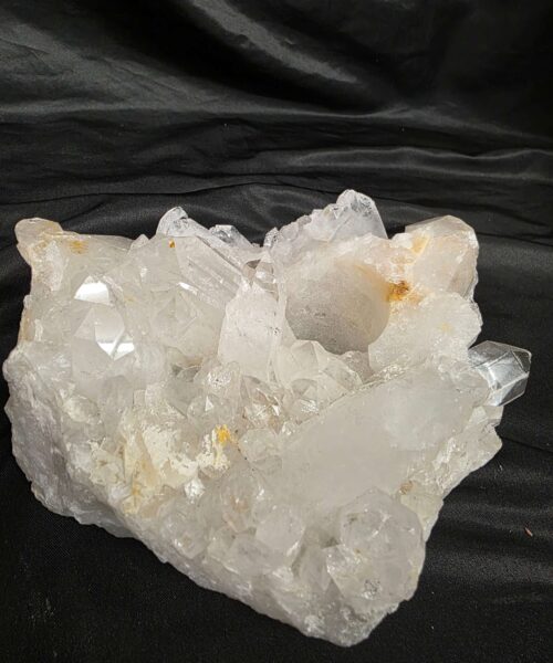 Alternative view of Large Premium Rock Crystal Quartz Candle Holder 25 Clear Crystal White Tealight Holders 1.655g H7.5xW16.5xD12cm
