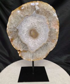 Large Premium Agate Natural Slice on Stand 11 – 3.529g - H36xW25xD12