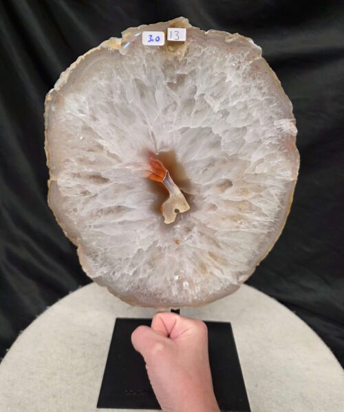 Large Premium Agate Natural Slice on Stand 13 – 2.942g - H34xW21xD12cm - Image 5