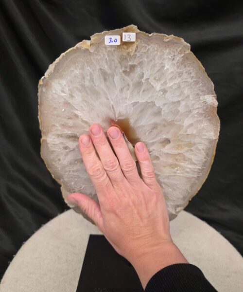 Large Premium Agate Natural Slice on Stand 13 – 2.942g - H34xW21xD12cm - Image 6