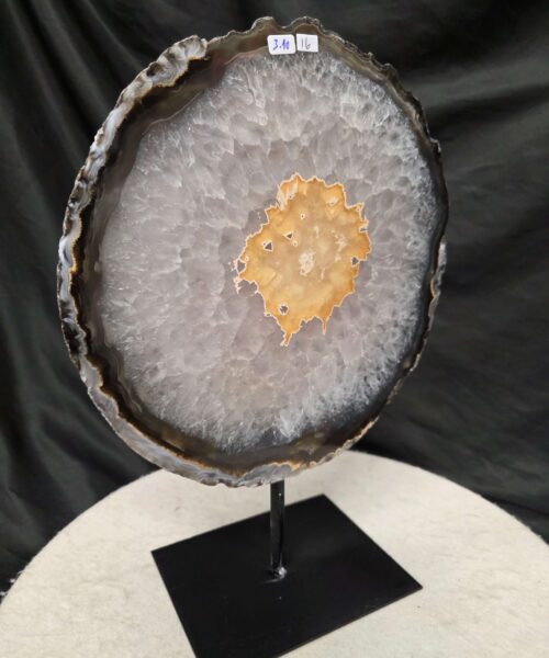 Large Premium Agate Natural Slice on Stand 16 – 2.978g - H34xW25xD12cm - Image 9