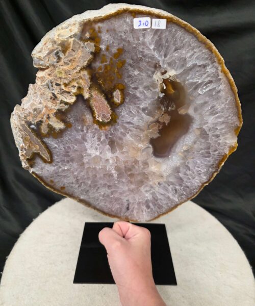 Large Premium Agate Natural Slice on Stand 18 – 2.926g - H24xW28xD12cm - Image 6