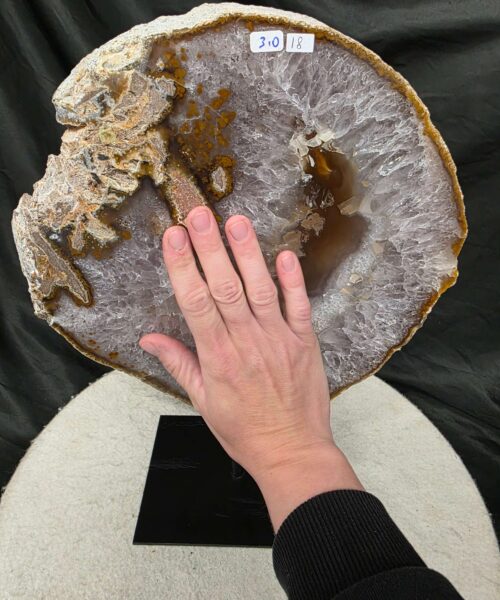 Large Premium Agate Natural Slice on Stand 18 – 2.926g - H24xW28xD12cm - Image 7