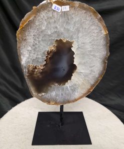 Large Premium Agate Natural Slice on Stand 19 – 2.444g - H31xW20xD12cm