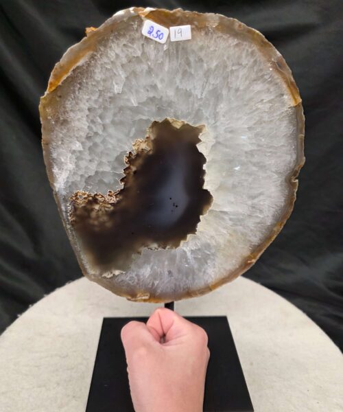 Large Premium Agate Natural Slice on Stand 19 – 2.444g - H31xW20xD12cm - Image 5