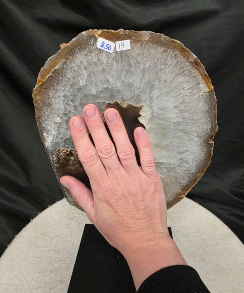 Large Premium Agate Natural Slice on Stand 19 – 2.444g - H31xW20xD12cm - Image 6
