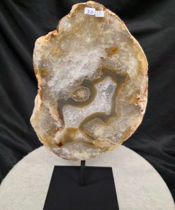 Large Premium Agate Natural Slice on Stand 20 – 2.911g - H37xW22xD12cm